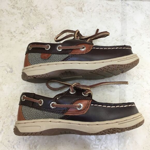 SPERRY TOPSIDER BLUEFISH BOAT SHOES IN CHOCOLATE‎ - Picture 9 of 10